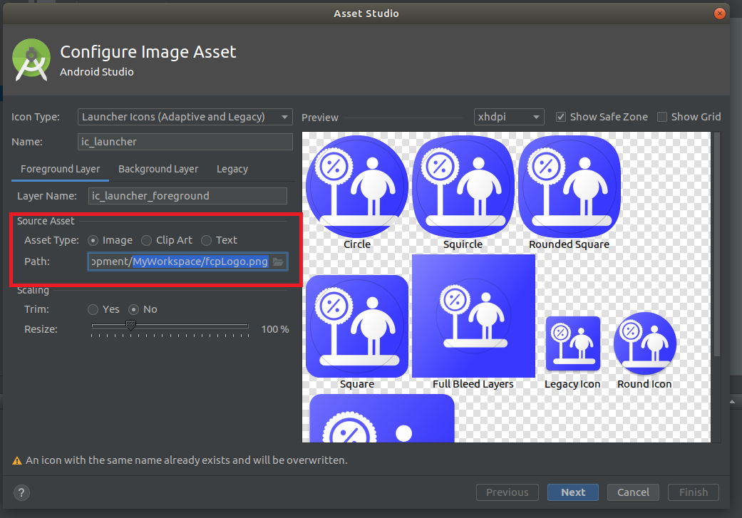 Android Studio - Image Asset