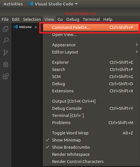 VS Code Command Palette