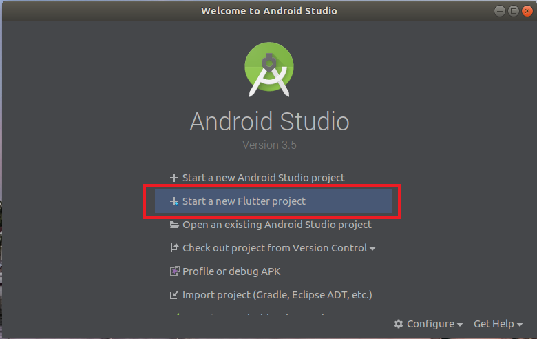 Android Studio - New Flutter Project