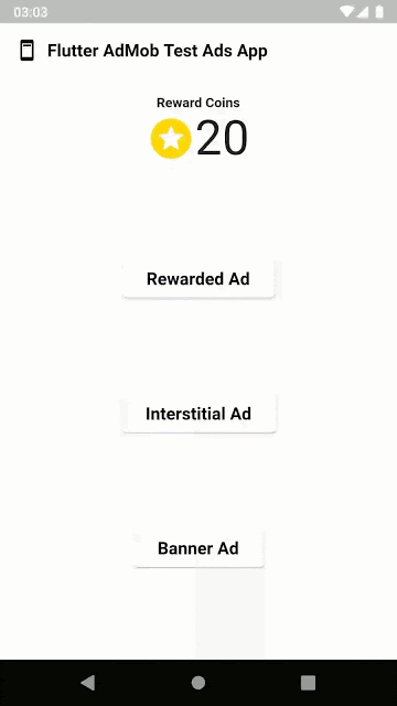 Flutter Rewarded Video Ad