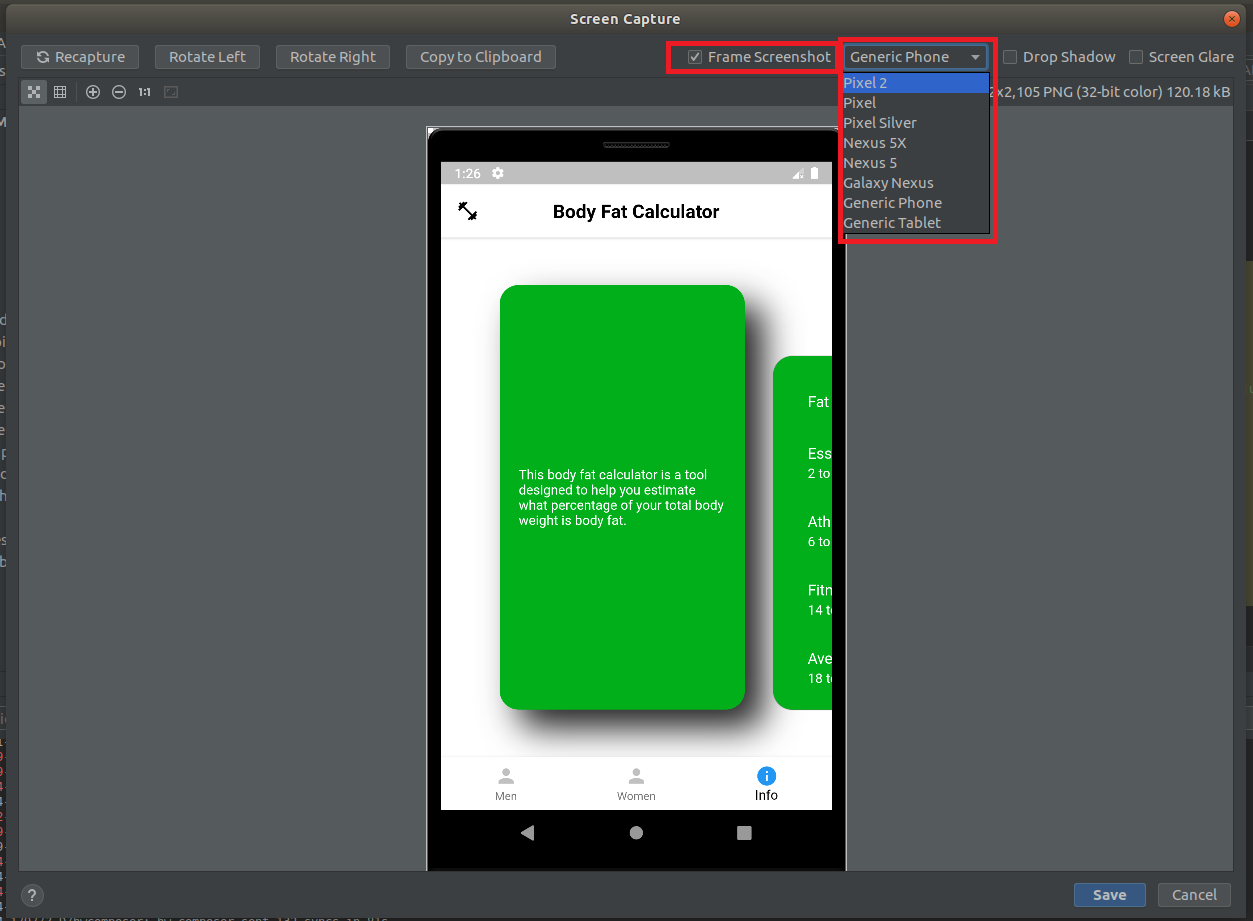 Step-by-Step Guide to take a App Screenshot with the Device Frame using Android  Studio 